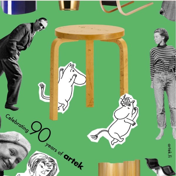 Artek  60 Stool Birch  + Moomin